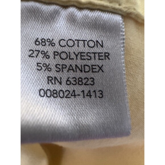 Christopher & Banks Blouse Top Long Sleeve Roll Tab Yellow Size 3X Cotton Blend - Picture 4 of 5